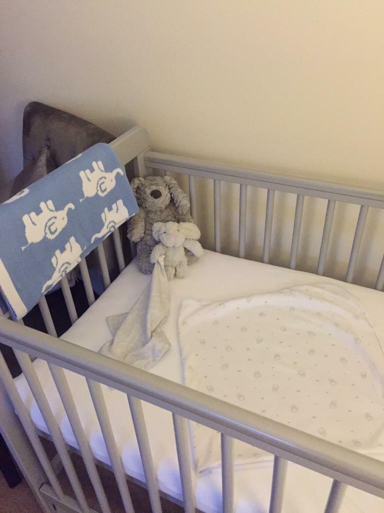 john lewis grey cot